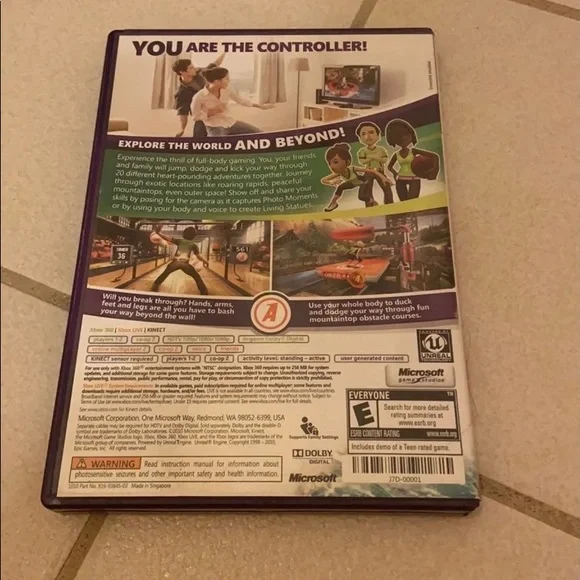 🧡 Xbox 360 Kinect Adventures game